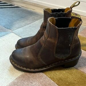 Dr. Marten Cadence Greenland Heeled Chelsea Boot in Brown